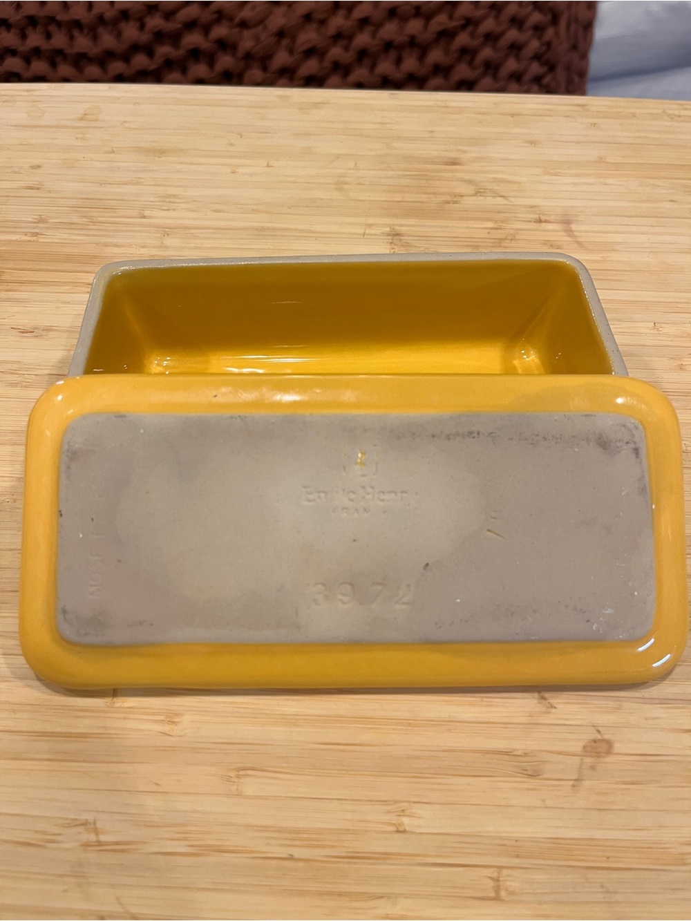 Emile Henry French Ceramic Butter Dish - Yellow - Picture 5 of 6